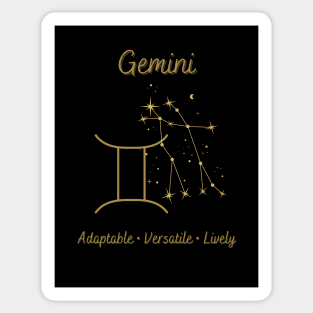 Astrology Collection - Gemini (Symbol & Constellation) Sticker